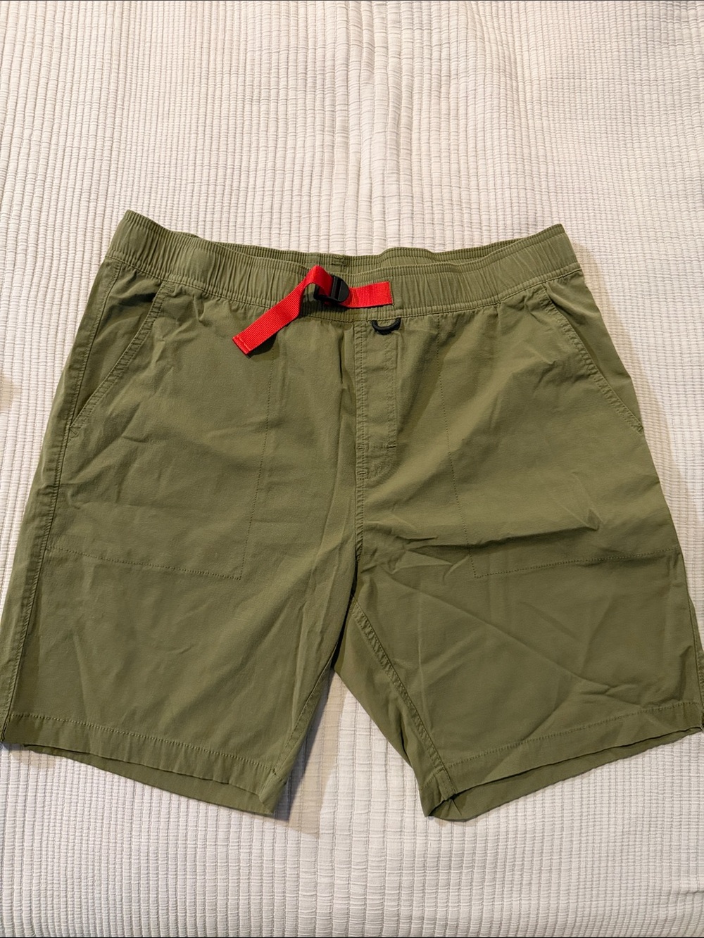 RVCA Olive Green Cargo Shorts with Branded Waist Tag
